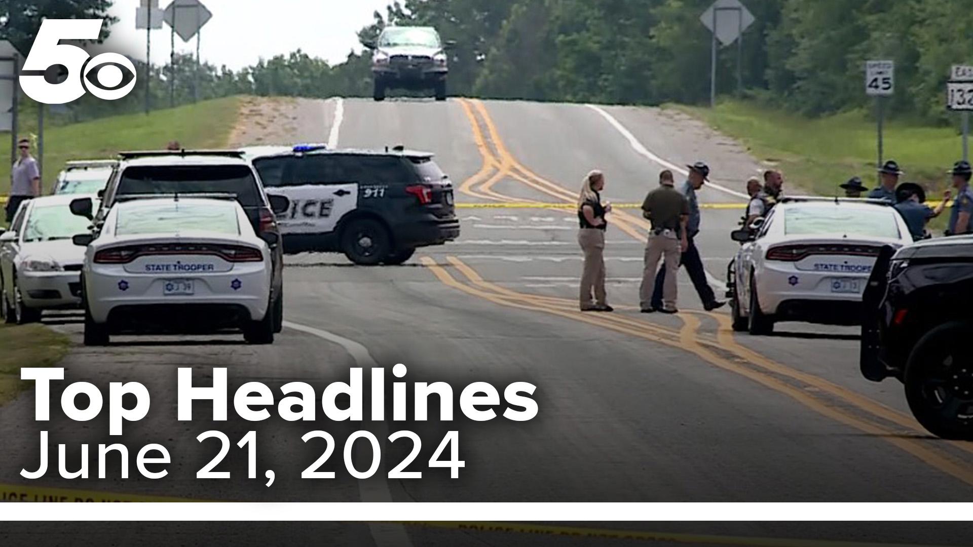 A manhunt has come to an end in Arkansas after a double homicide took place in Oklahoma.