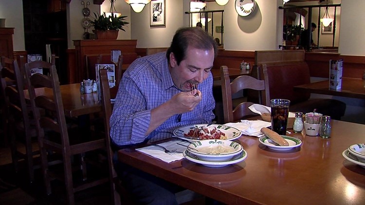North Carolina Man Eats 1 510 Worth Of Olive Garden Pasta With