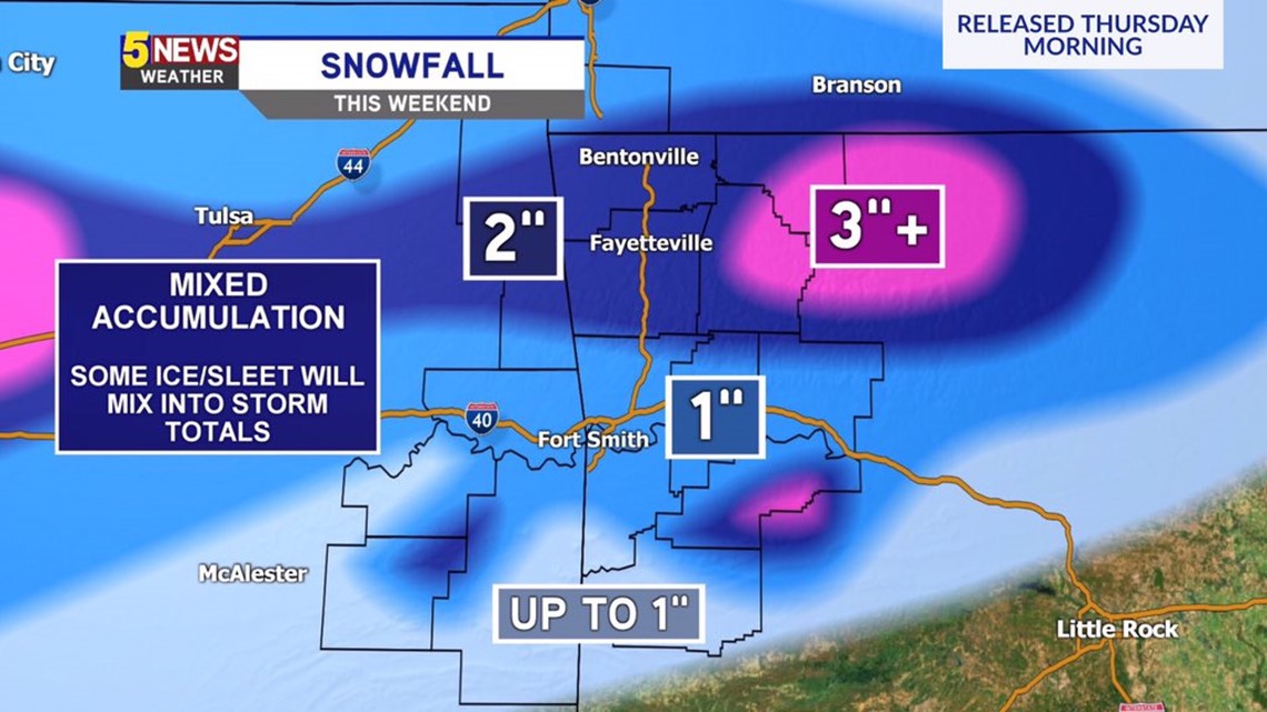 Weekend Snowfall Projections 5newsonline Com