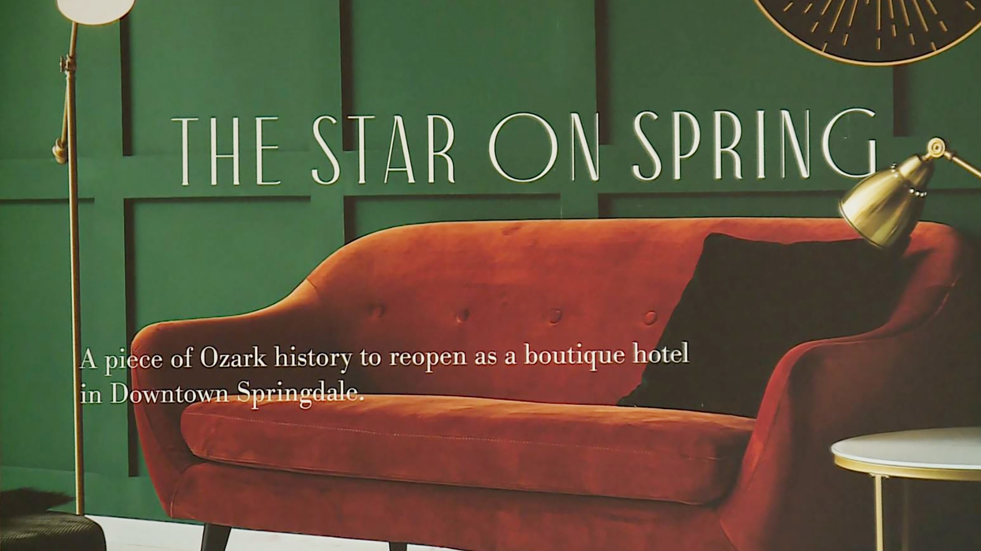 Business leaders announced the 9,000-square-foot hotel called Star on the Spring will be located across from Walter Turnbow Park and the Razorback Greenway.