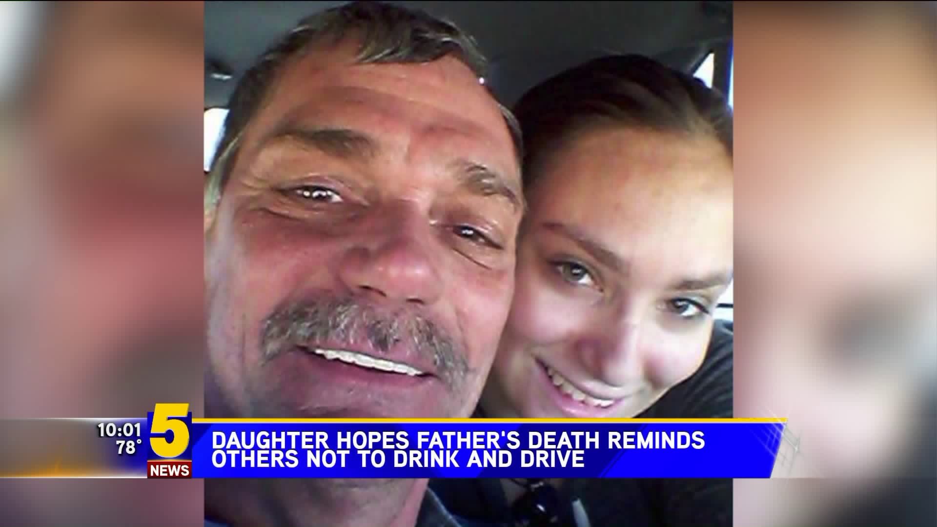 DAUGHTER REMEMBERS FATHER KILLED IN CAR CRASH