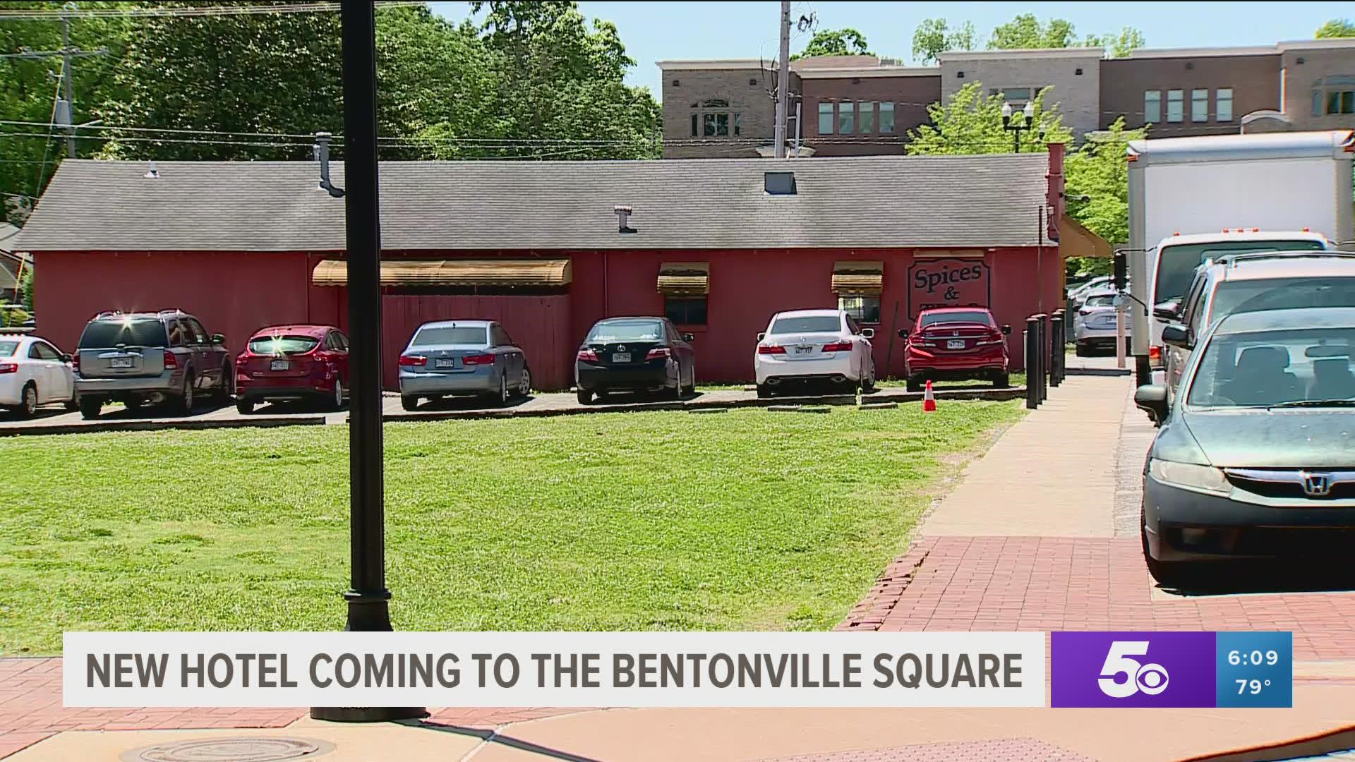 The hotel, to be located in the Bentonville Square, will include an event space, restaurant, bar, café and two retail spaces with the plan to open by summer 2024.