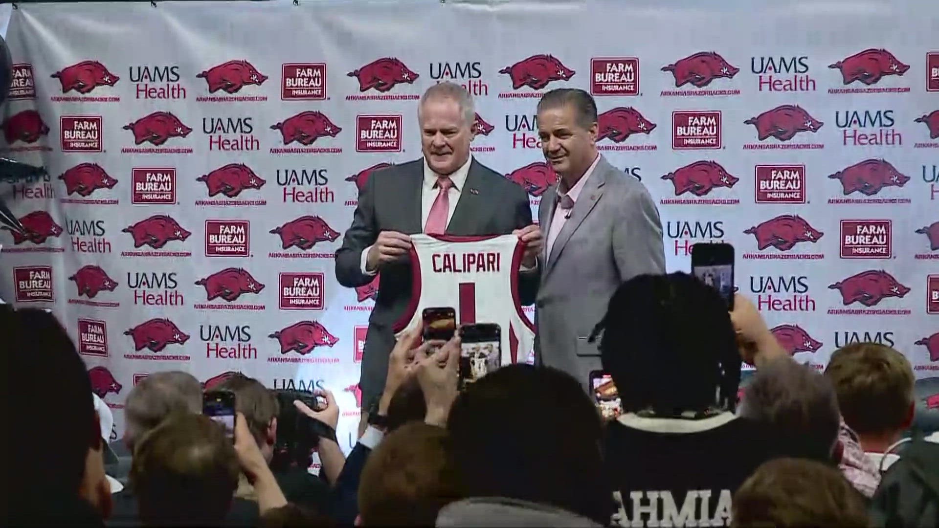 THE U OF A INTRODUCED NEW BASKETBALL HEAD COACH JOHN CALIPARI DURING A PRESS CONFERENCE ON APRIL 10...