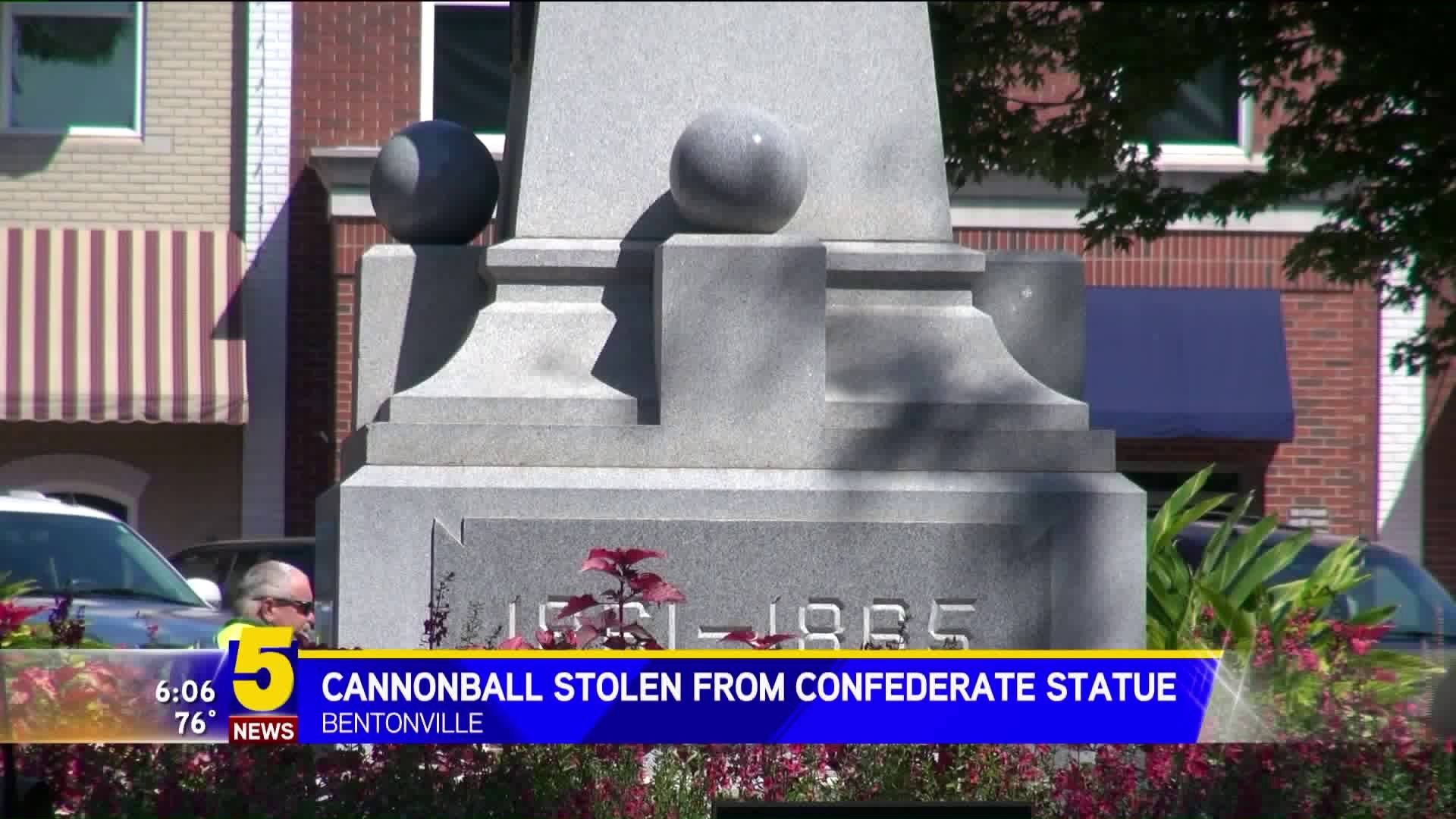 Cannonball Stolen From Confederate Statue
