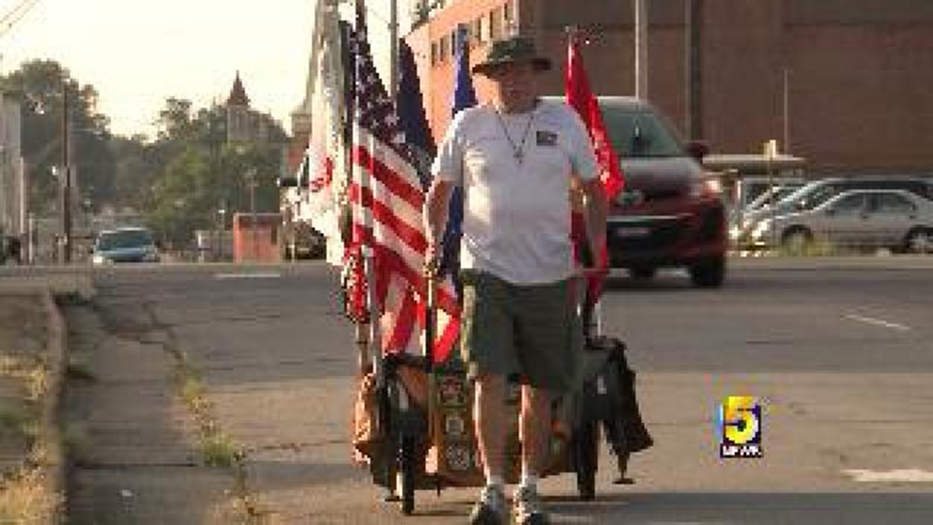 Marine Corp. Vet Walks to Honor Veterans