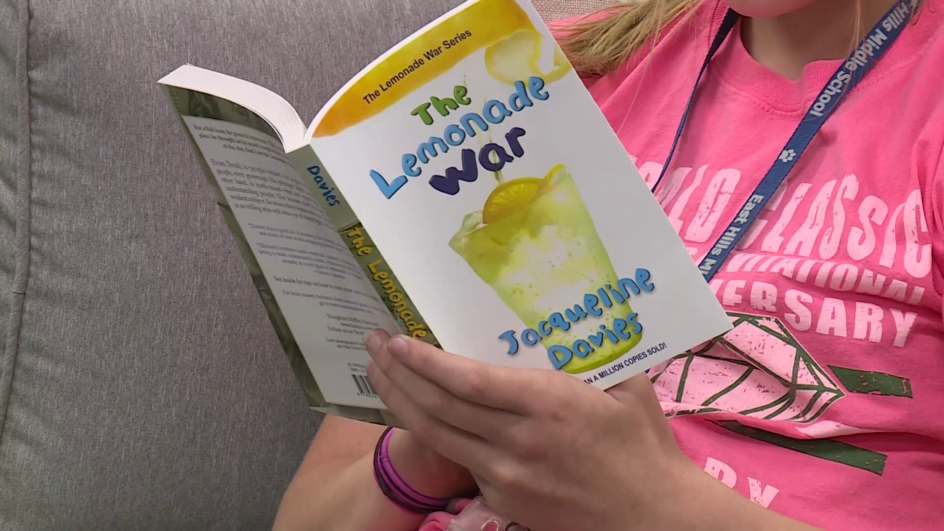 Pre-K through 6th-grade students are part of the program and get a copy of the book The Lemonade War to read.