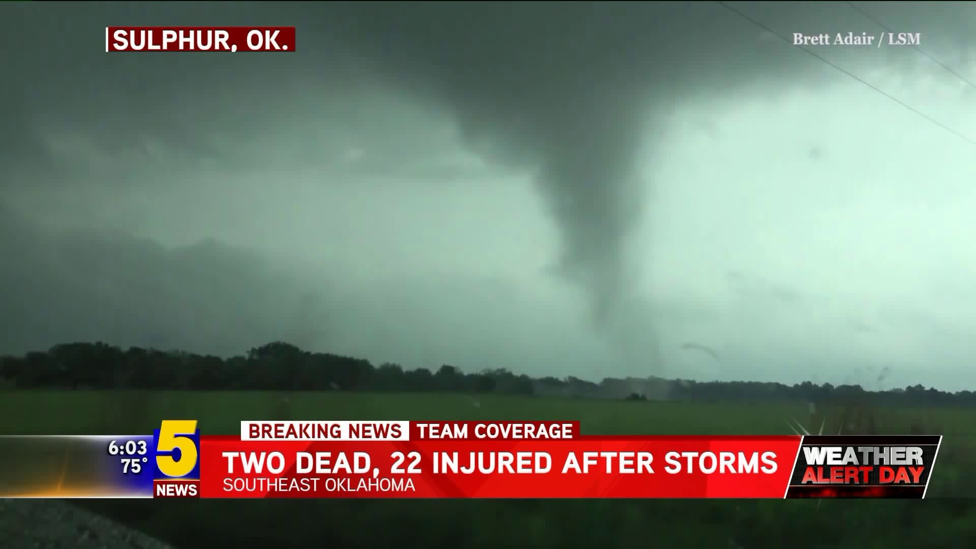 2 Dead, 22 Injured After Oklahoma Tornadoes