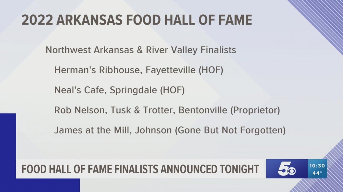 Local restaurants announced as finalists for 2022 Arkansas Food Hall of Fame