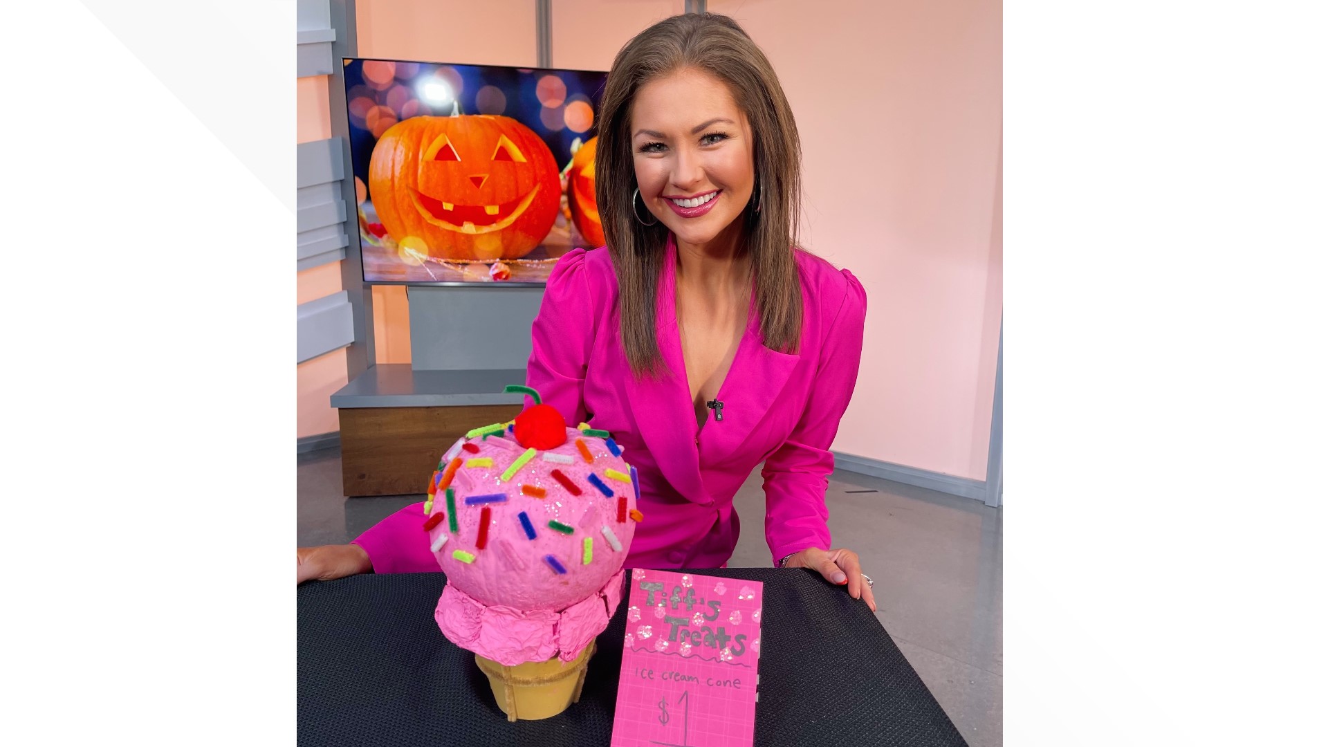 Tiffany Lee reveals her pumpkin for the 2022 5NEWS Pumpkin Carving Contest