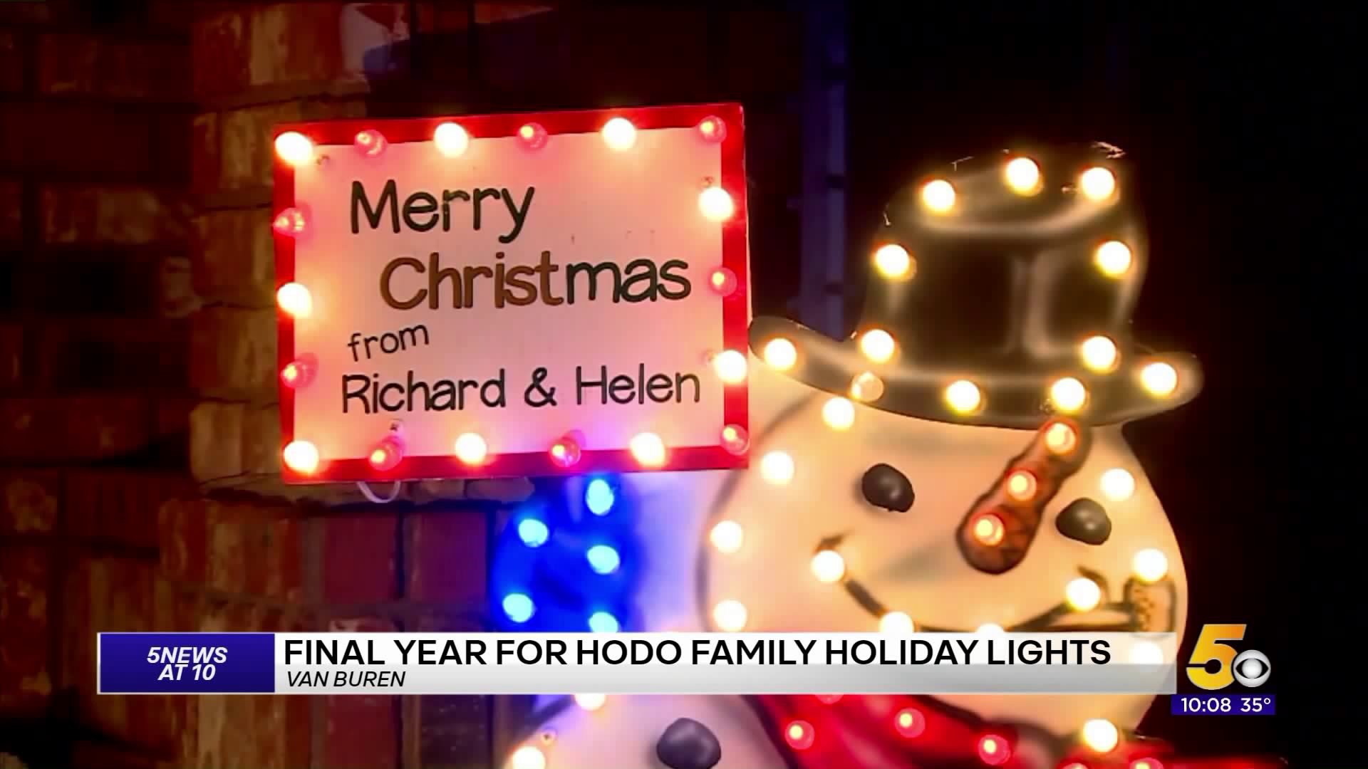 Final Year For Hodo Family Christmas Lights In Van Buren