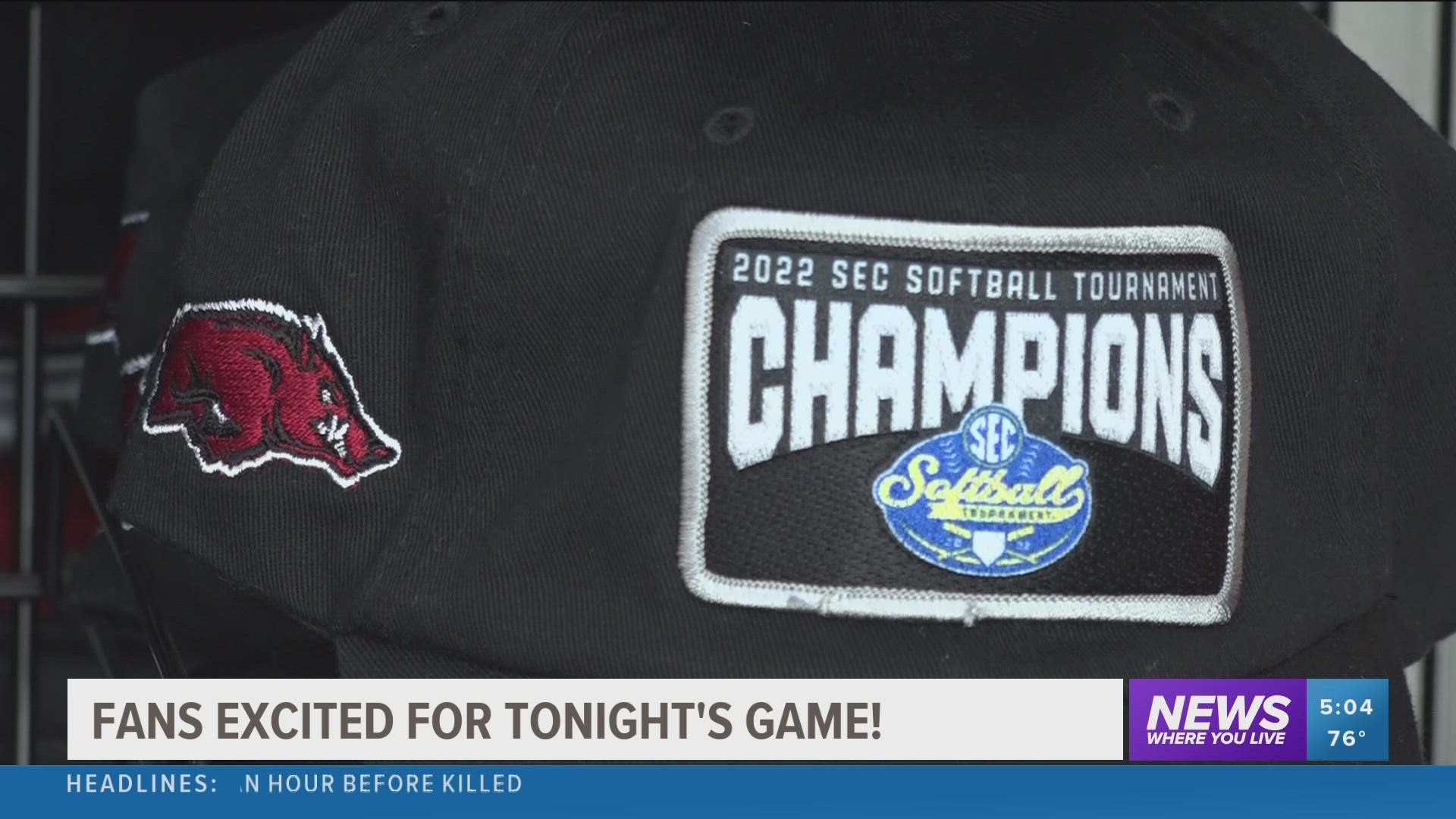 Razorback fans are buzzing with excitement as the softball team as they compete to head to the College World Series for the first time.