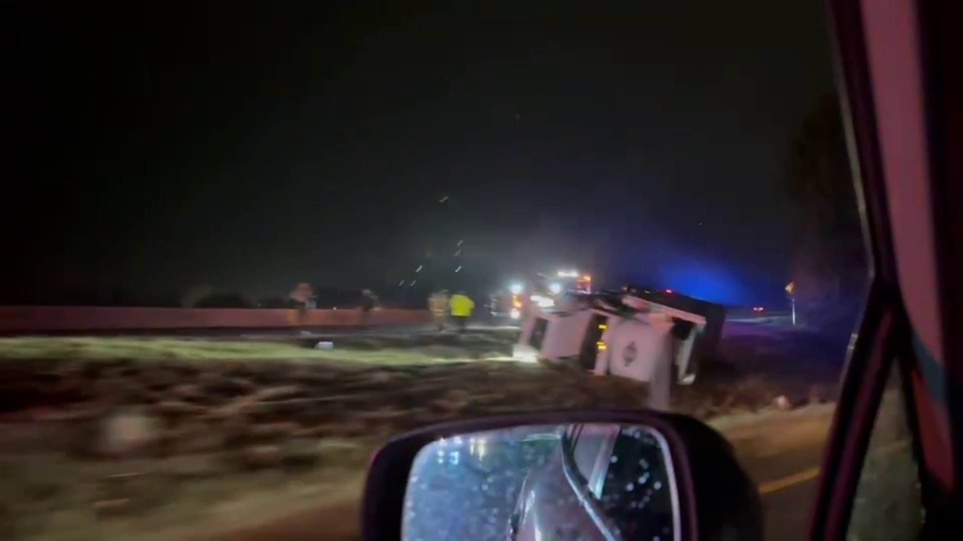 A semi-truck rollover crash on I-49 stalled morning traffic near Johnson on Oct. 31.