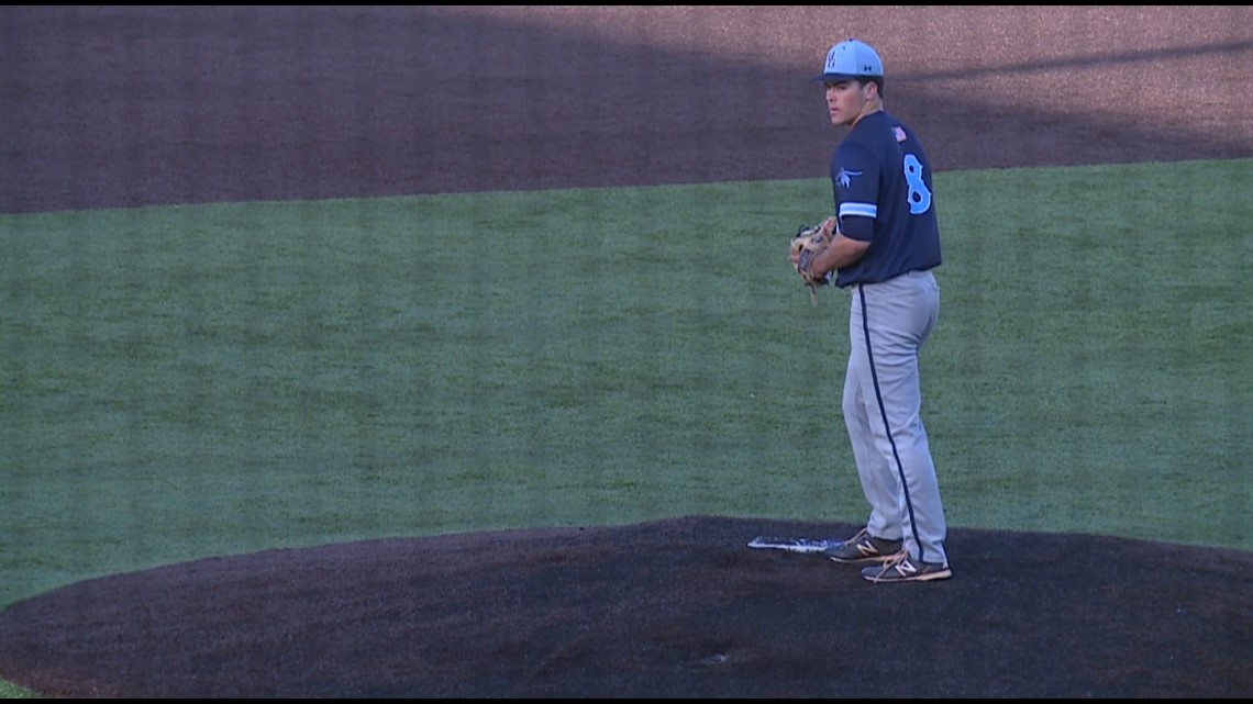 Bonanza Bengals closing pitcher Kris Bryant high-fives teammates