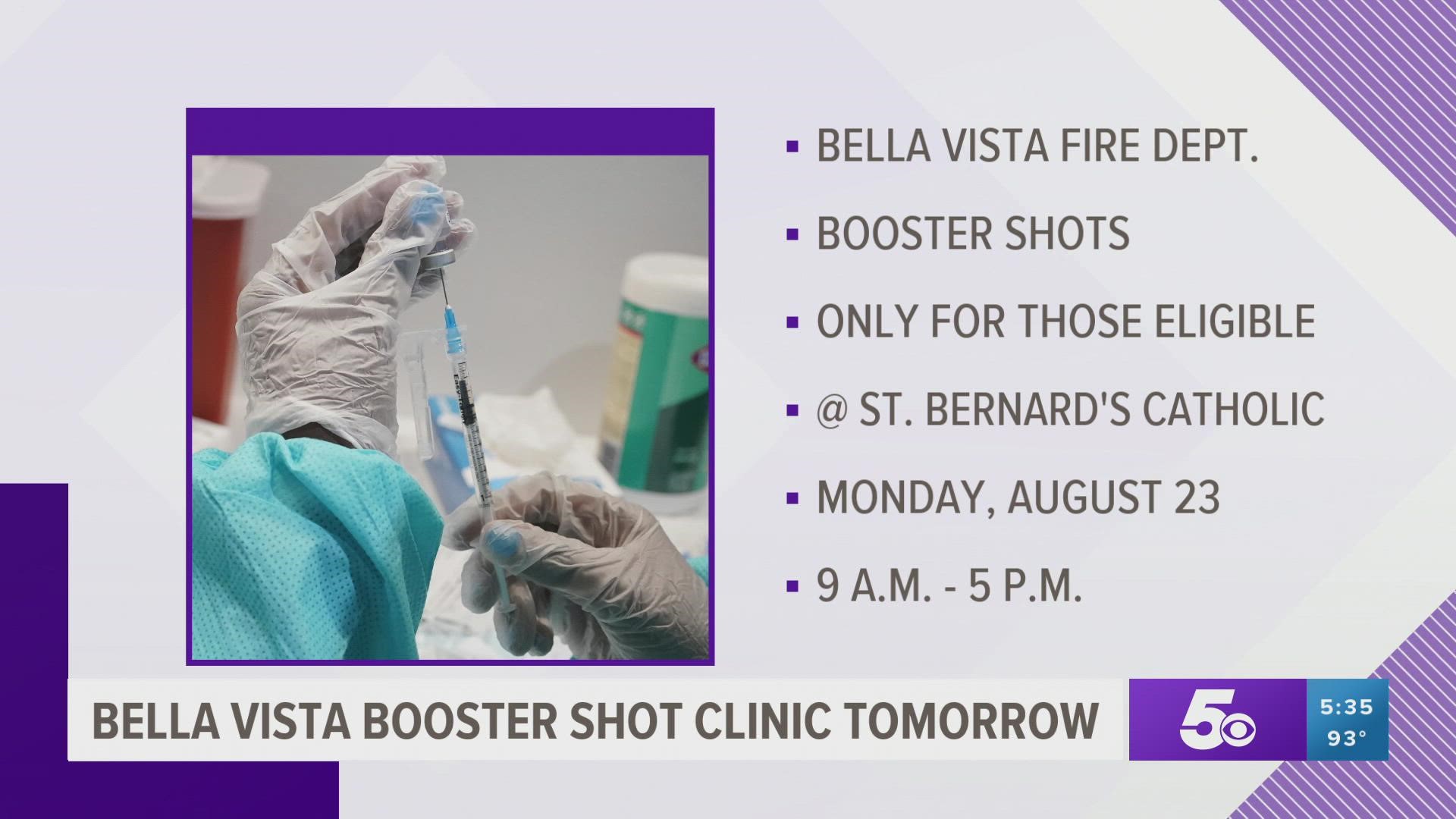 The clinic will be held at St. Bernard's Catholic Church on Aug. 23 from 9 a.m. to 5 p.m.