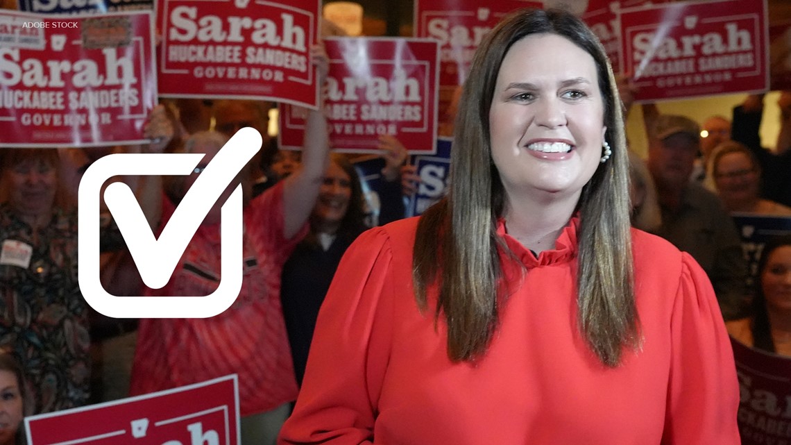 Sarah Huckabee Sanders projected as next Governor of Arkansas