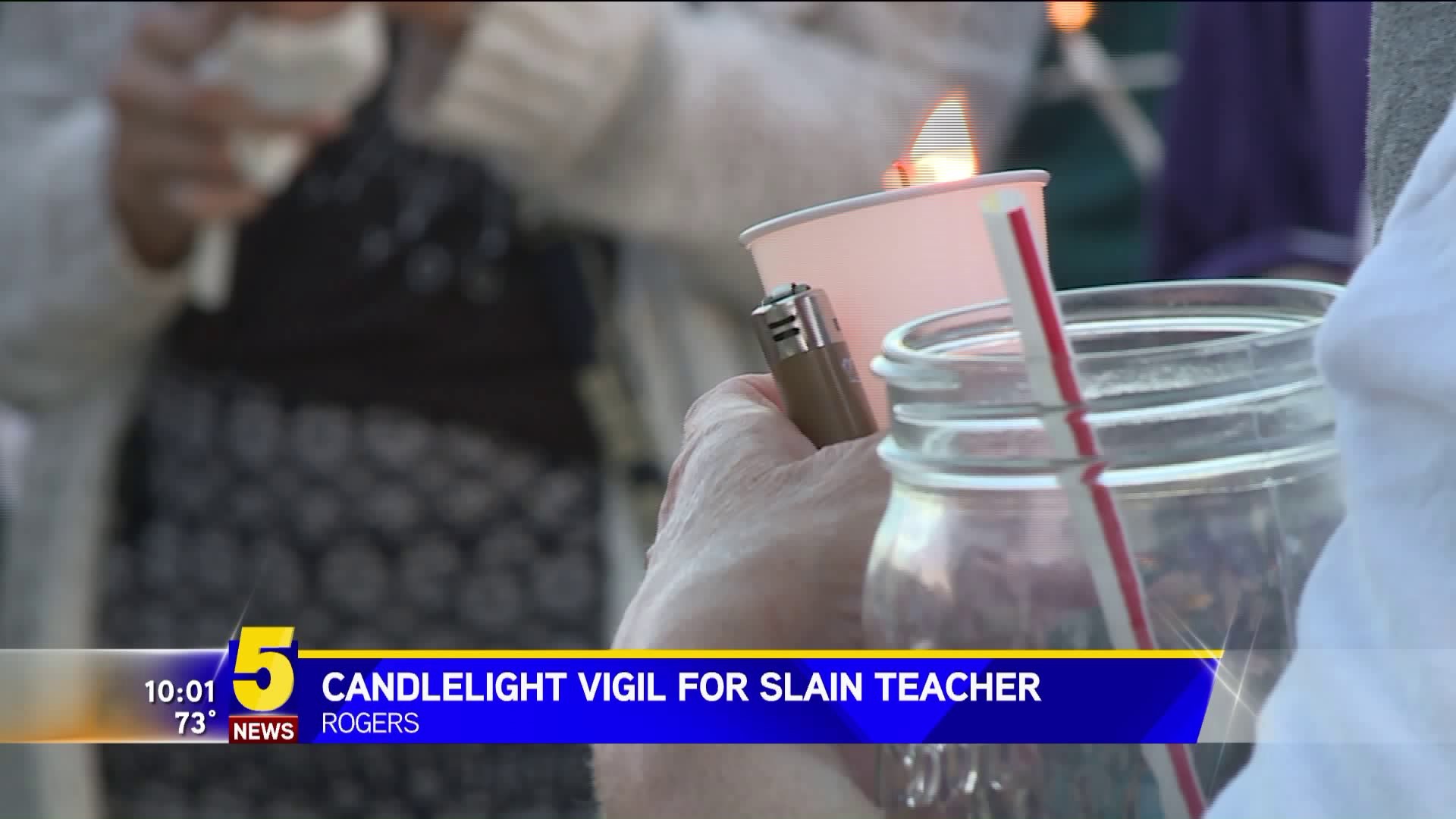 Candlelight Vigil For Slain Teacher