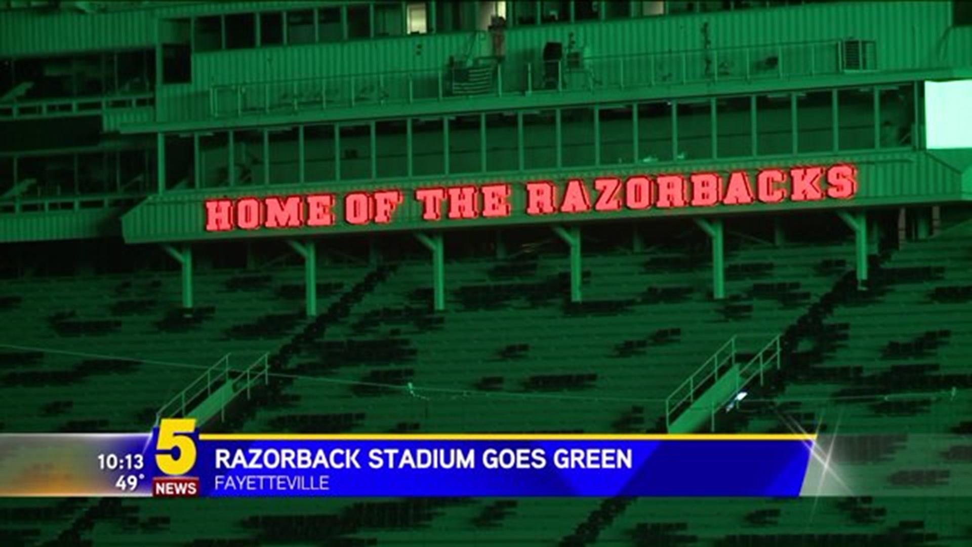 Razorback Stadium Goes Green