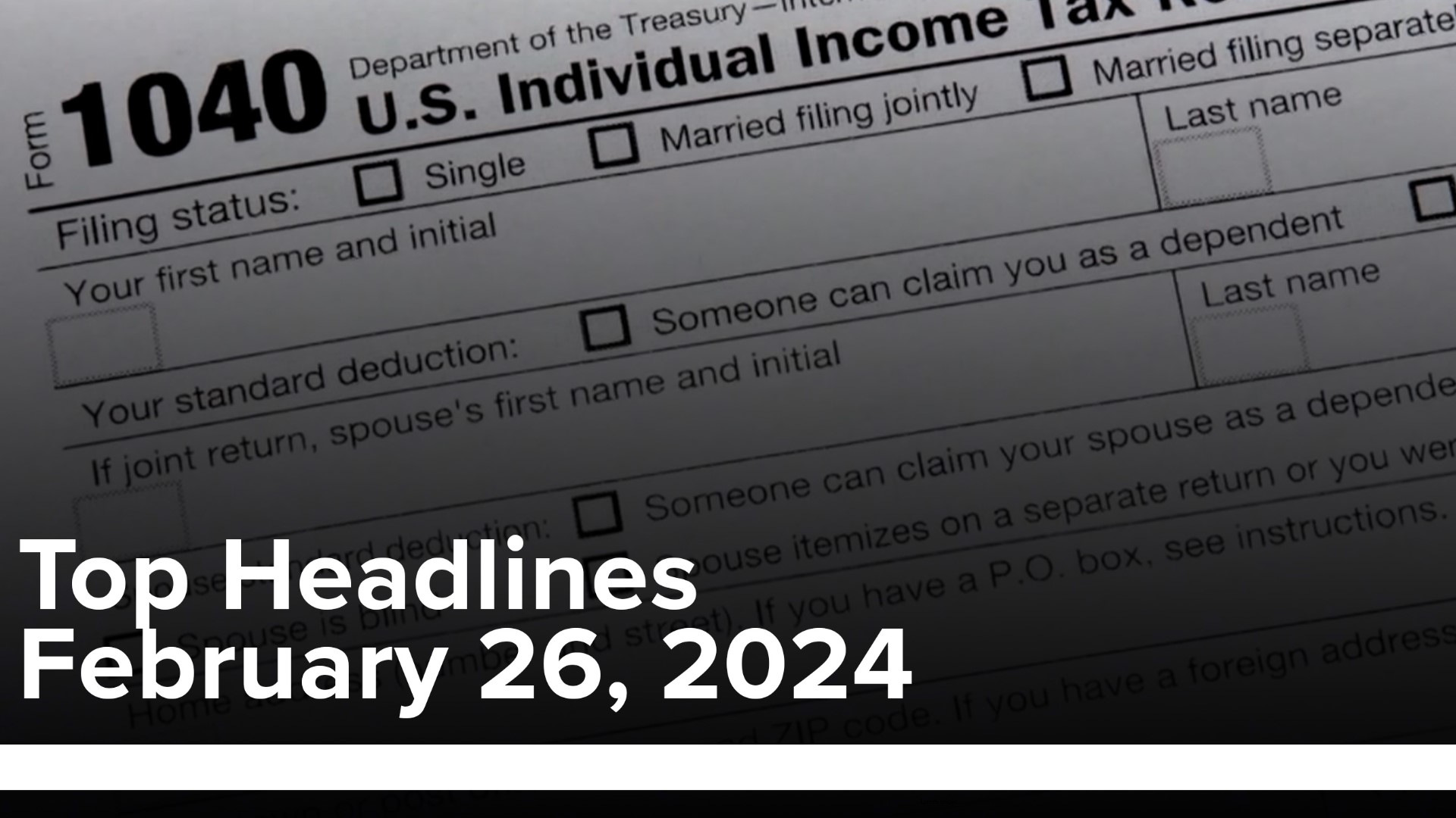 Watch today's top headlines to learn more about what to expect on your tax return this year.