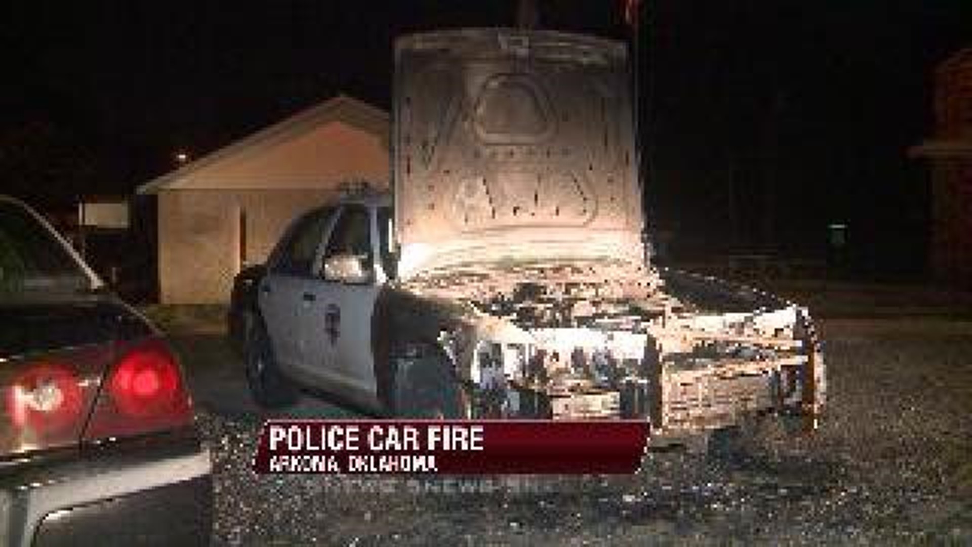 Arkoma Police Car Catches Fire