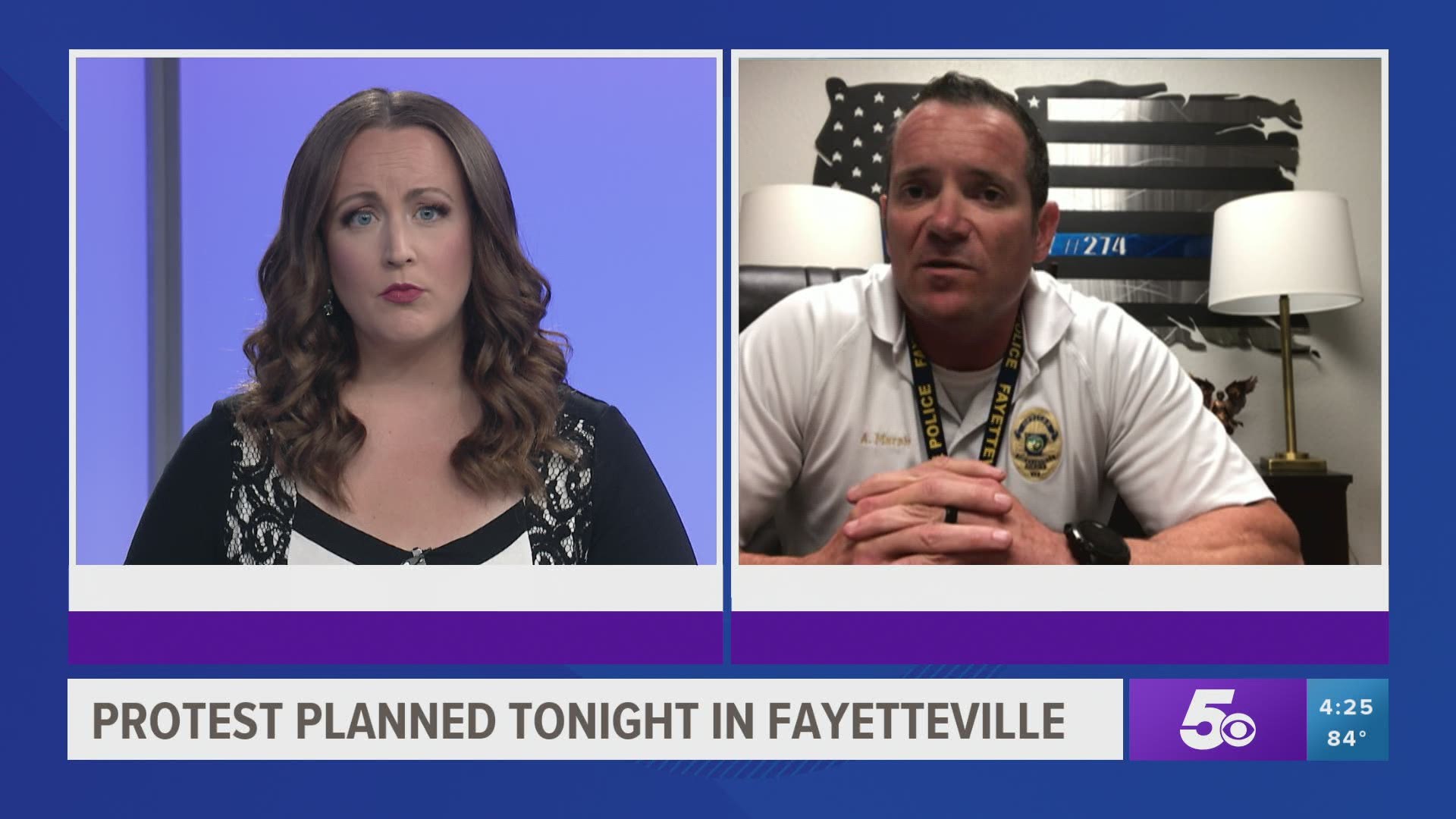 Sgt. Murphy speaks to 5NEWS about Fayetteville protest planned for tonight