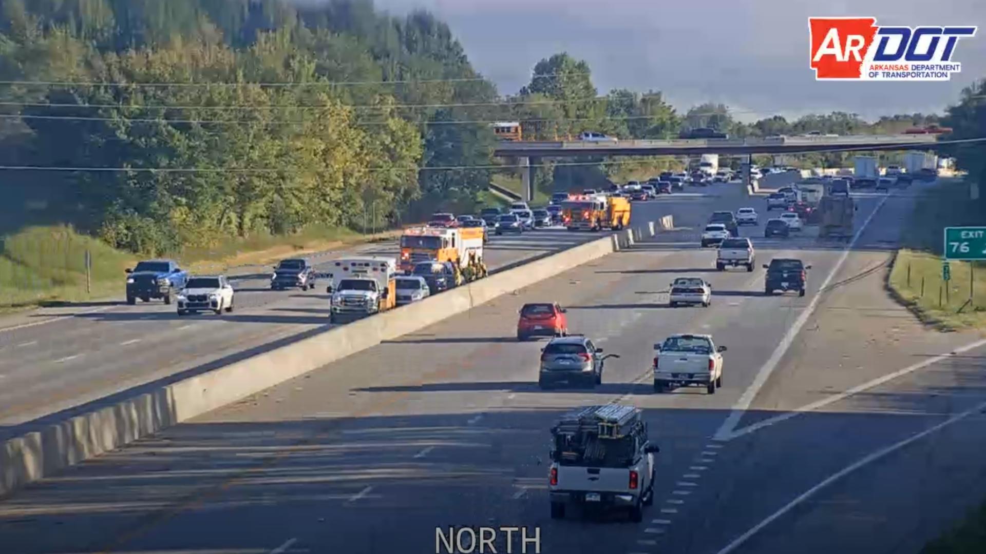 Crash on I-49 slows northbound traffic in Benton County | 5newsonline.com
