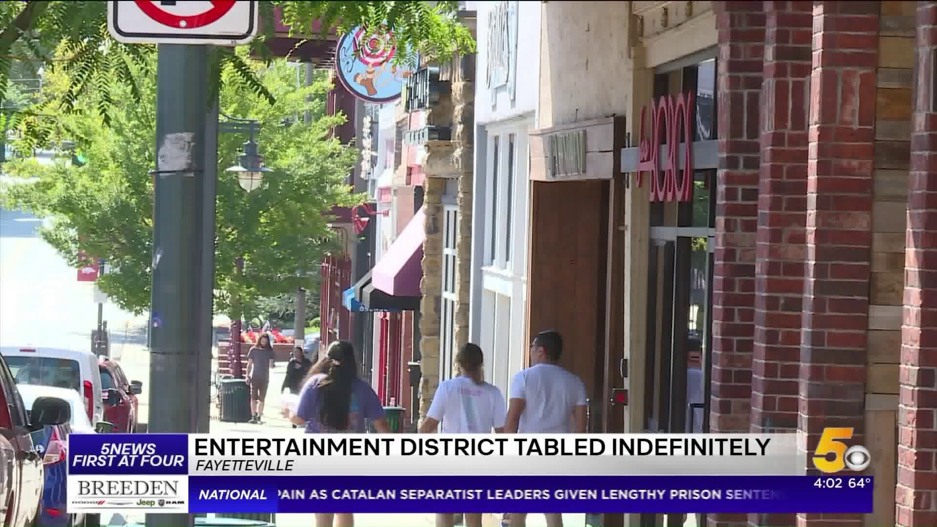 Fayetteville Entertainment District Tabled Indefinetely