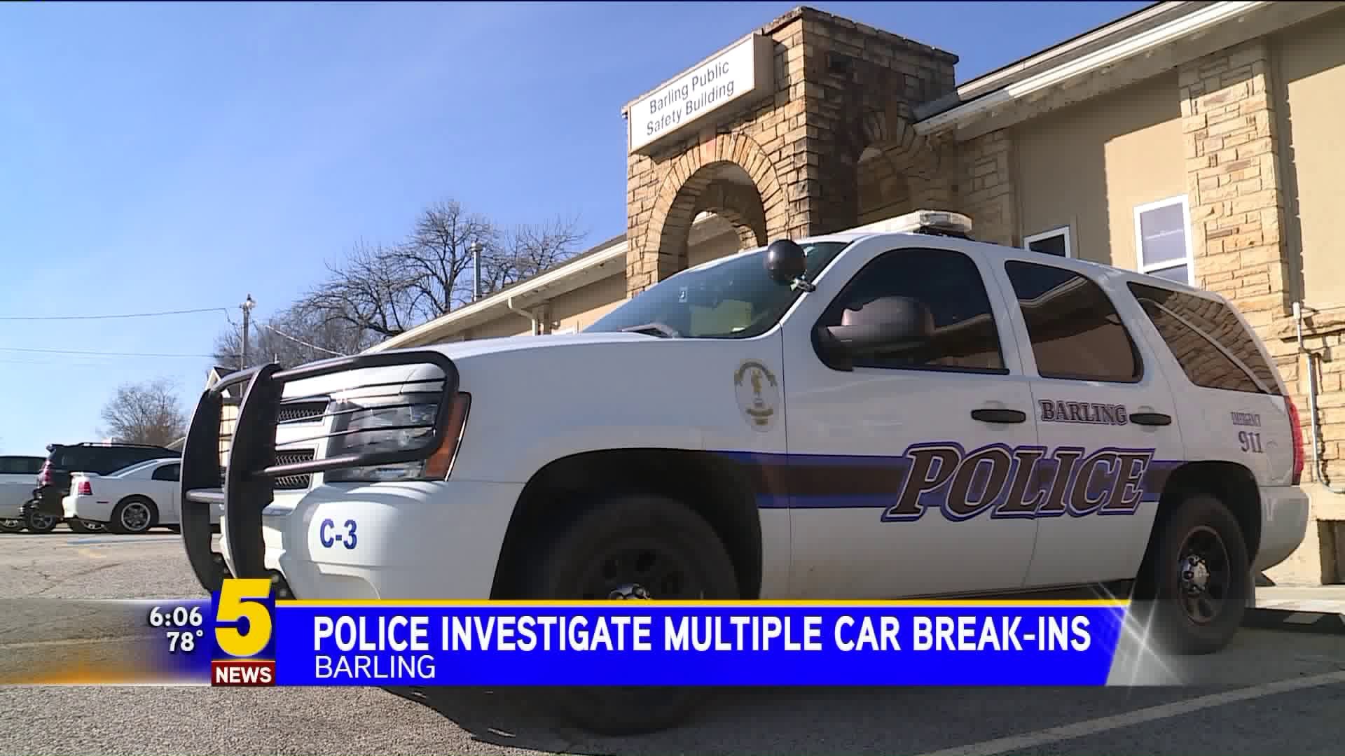 Police Investigate Multiple Car Break-Ins In Barling