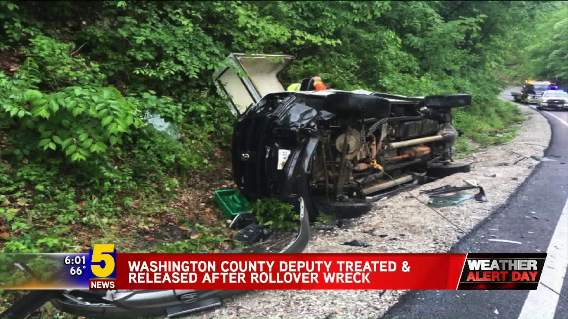 Washington County Deputy Treated & Released After Rollover Wreck