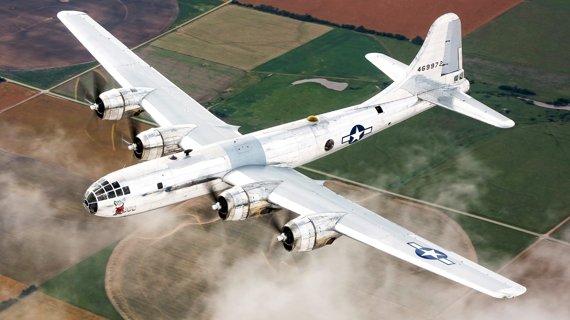Doc, one of only two B-29s that can fly, arrived at the Arkansas Air and Military Museum for a three-day tour stop.