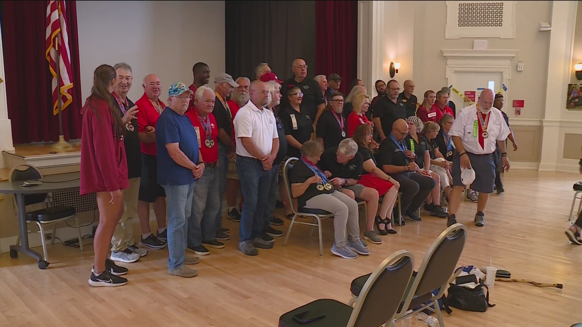 The two dozen vets spent the past year getting ready for the annual sports and fitness competition.