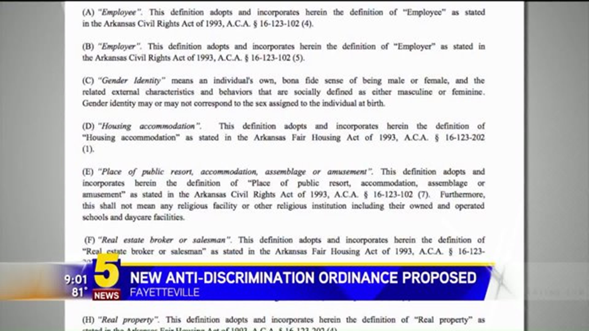 New Civil Rights Ordinance Proposed In Fayetteville