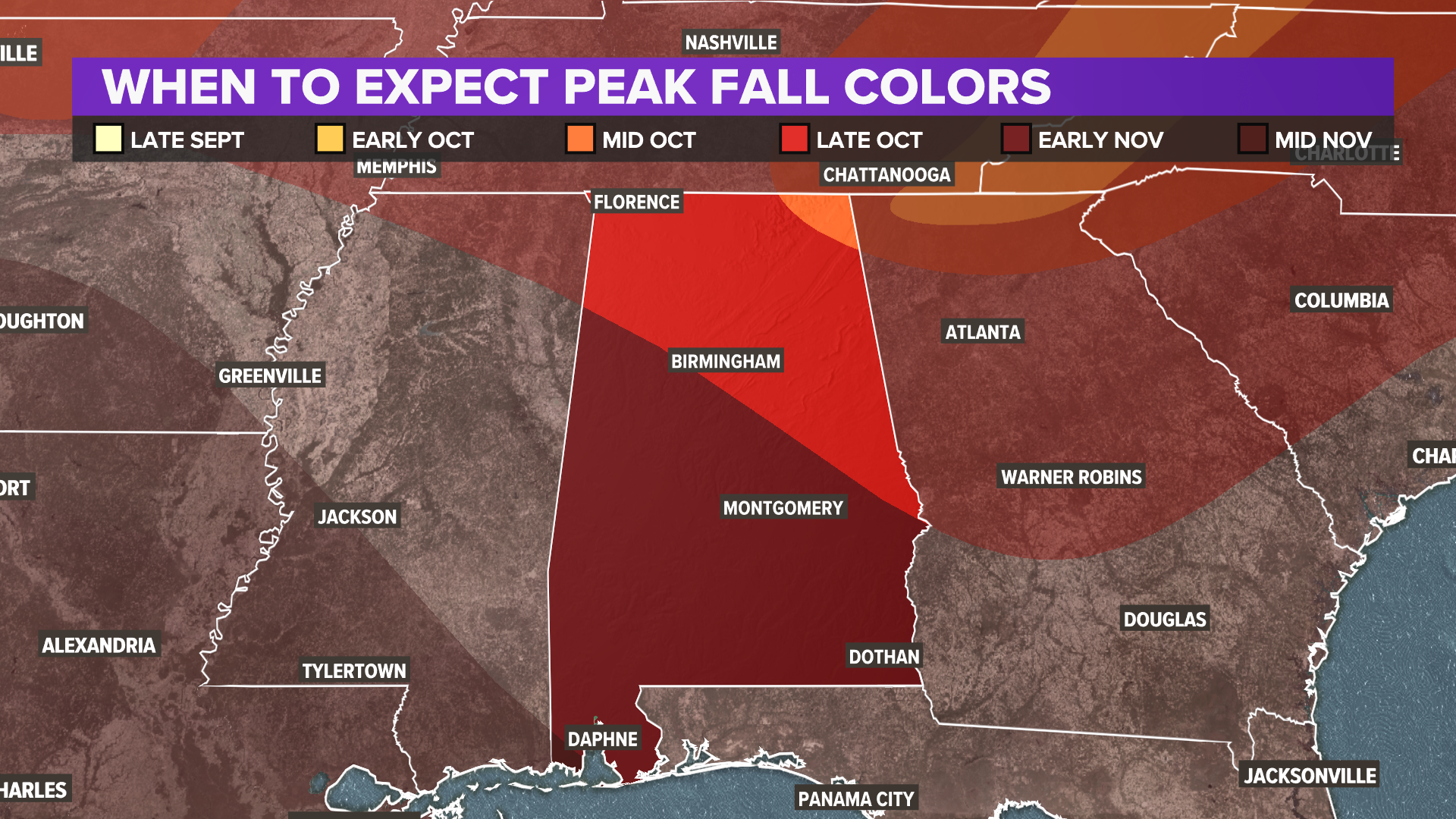 State-By-State | When can you expect the fall foliage to hit peak ...