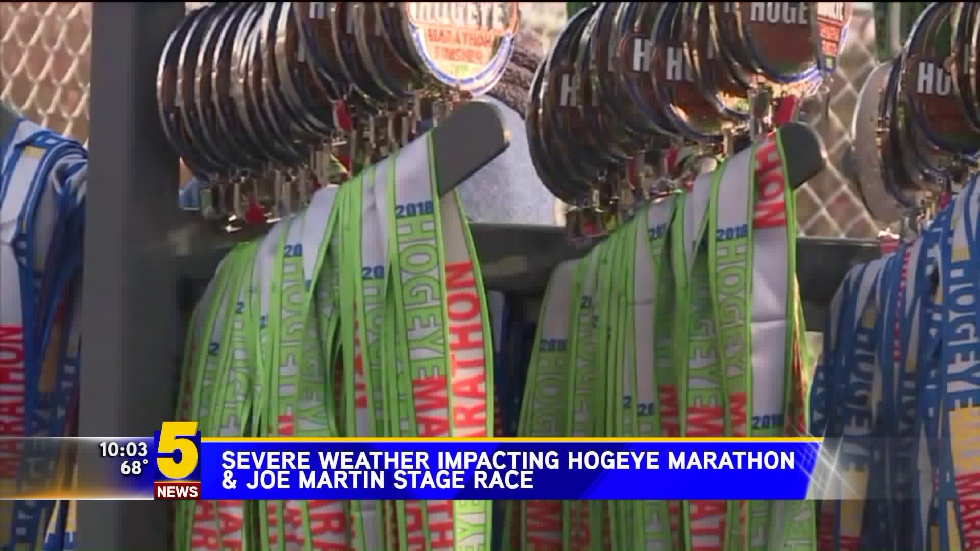 Severe Weather Impacting Hogeye Marathon