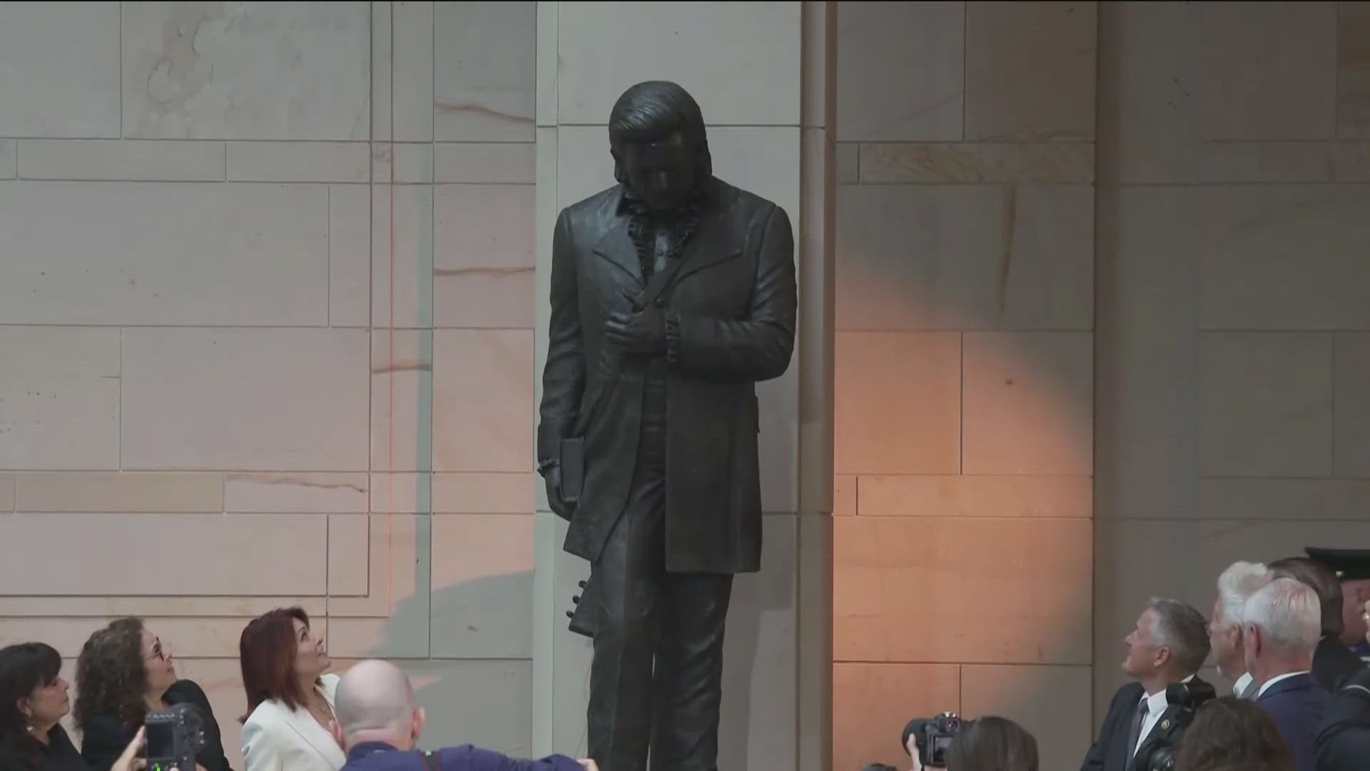 Arkansas sent the likeness of its native son to represent the state alongside Civil Rights pioneer Daisy Bates.