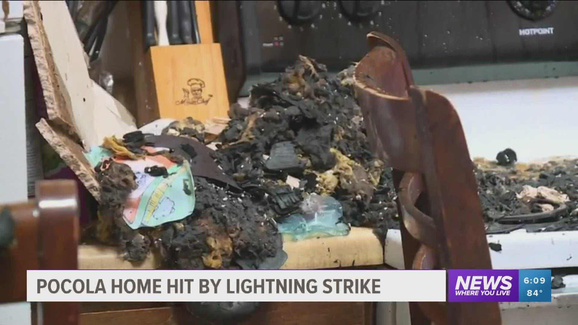 Pocola home goes up in flames after lightning strike