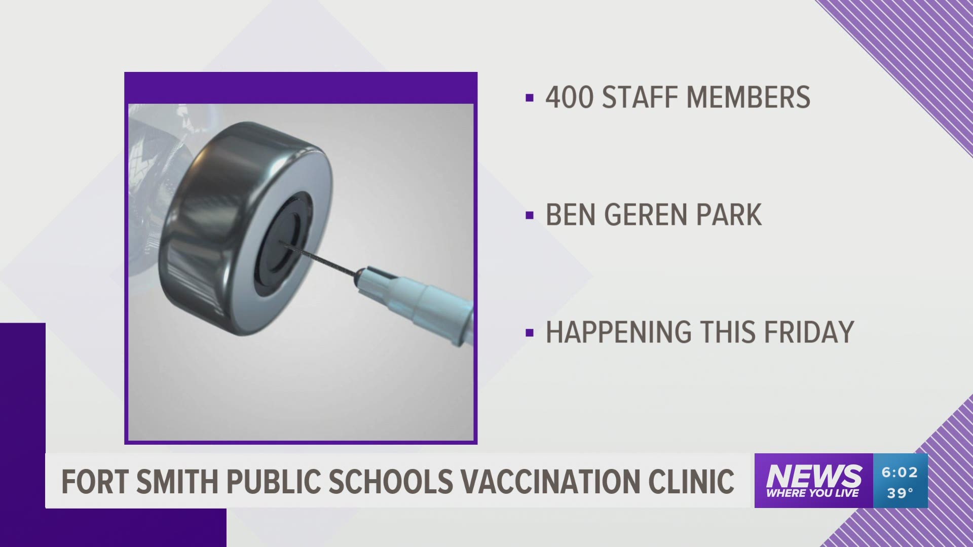 Fort Smith Public Schools Covid-19 vaccination clinic