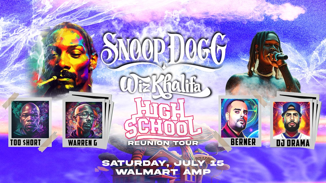 Snoop Dogg, Wiz Khalifa tour stop at Walmart AMP tonight