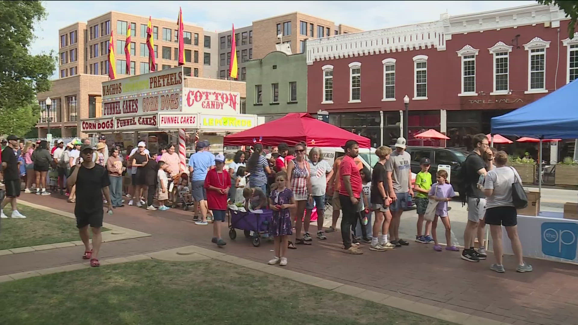 5NEWS reporter Parker Abels was out there for all the fun events, including a hot dog eating contest.