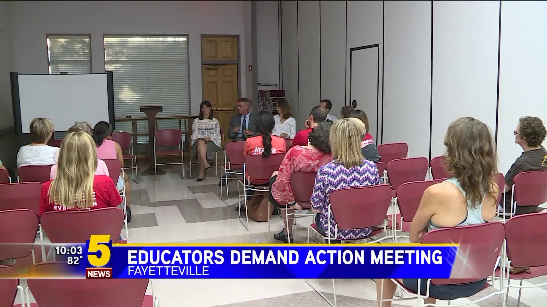 Educators Demand Action meeting