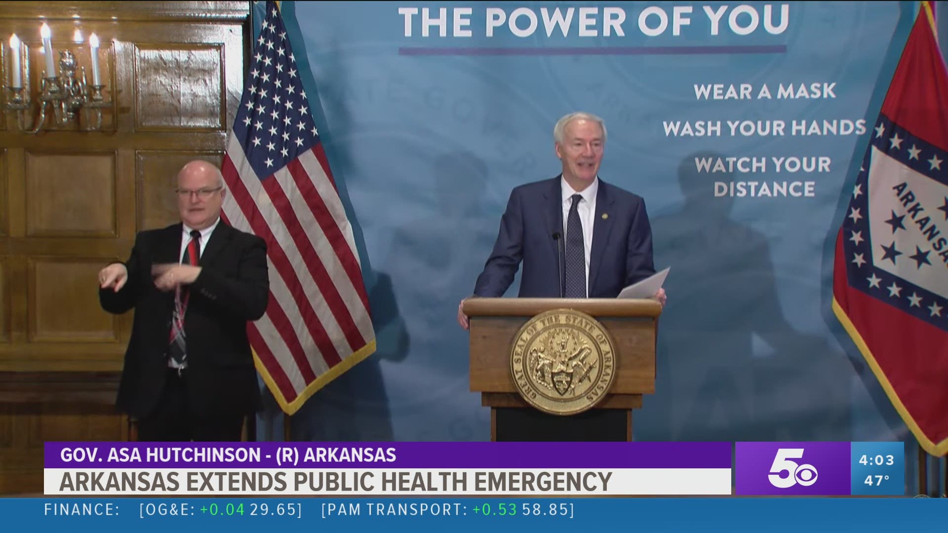 Governor Hutchinson announced Friday (Feb. 26) morning that he is extending the public health emergency until March 31.