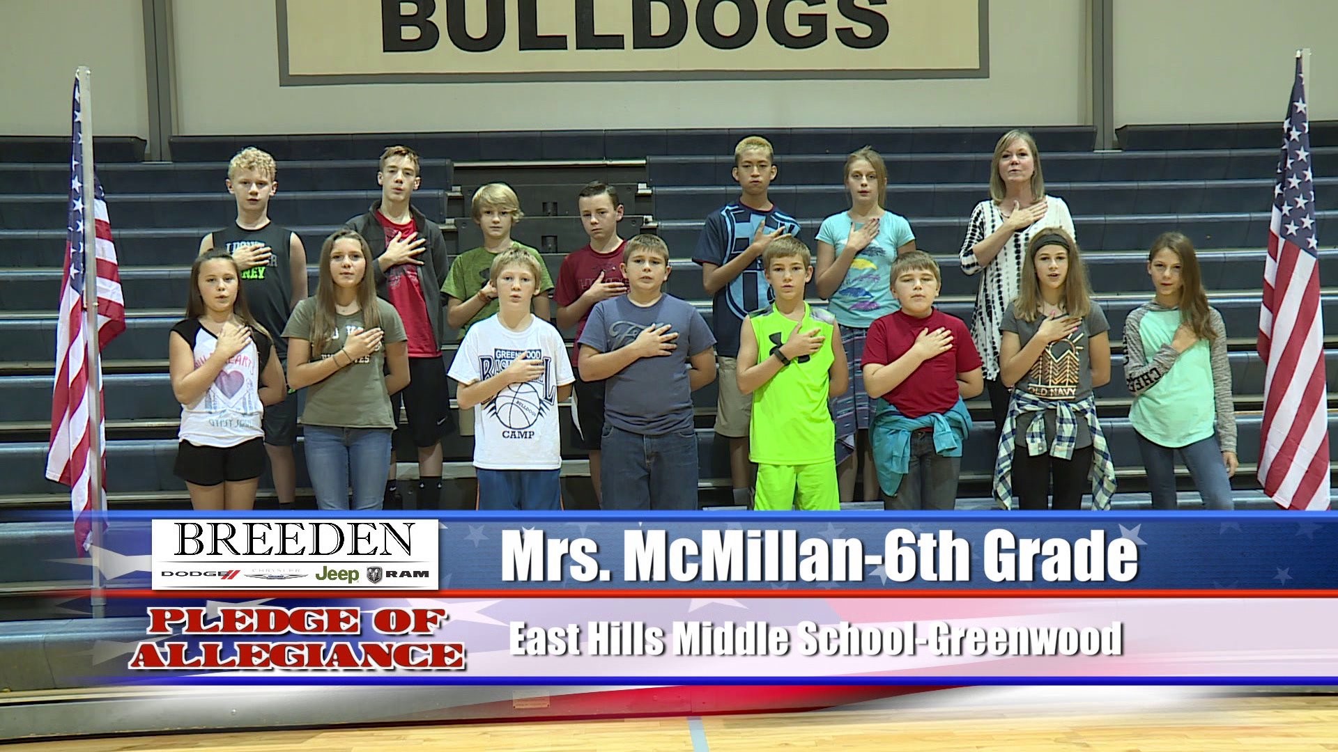 Mrs. McMillan  6th Grade  East Hills Middle School  Greenwood