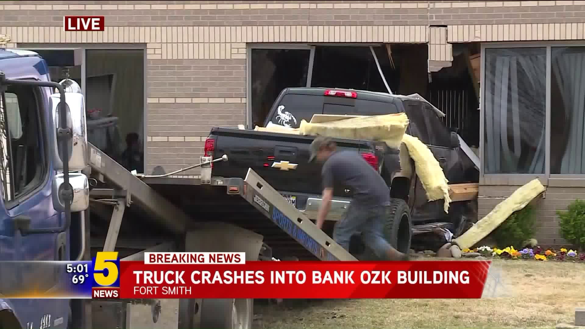 Truck Crashes Into Bank OZK in Fort Smith