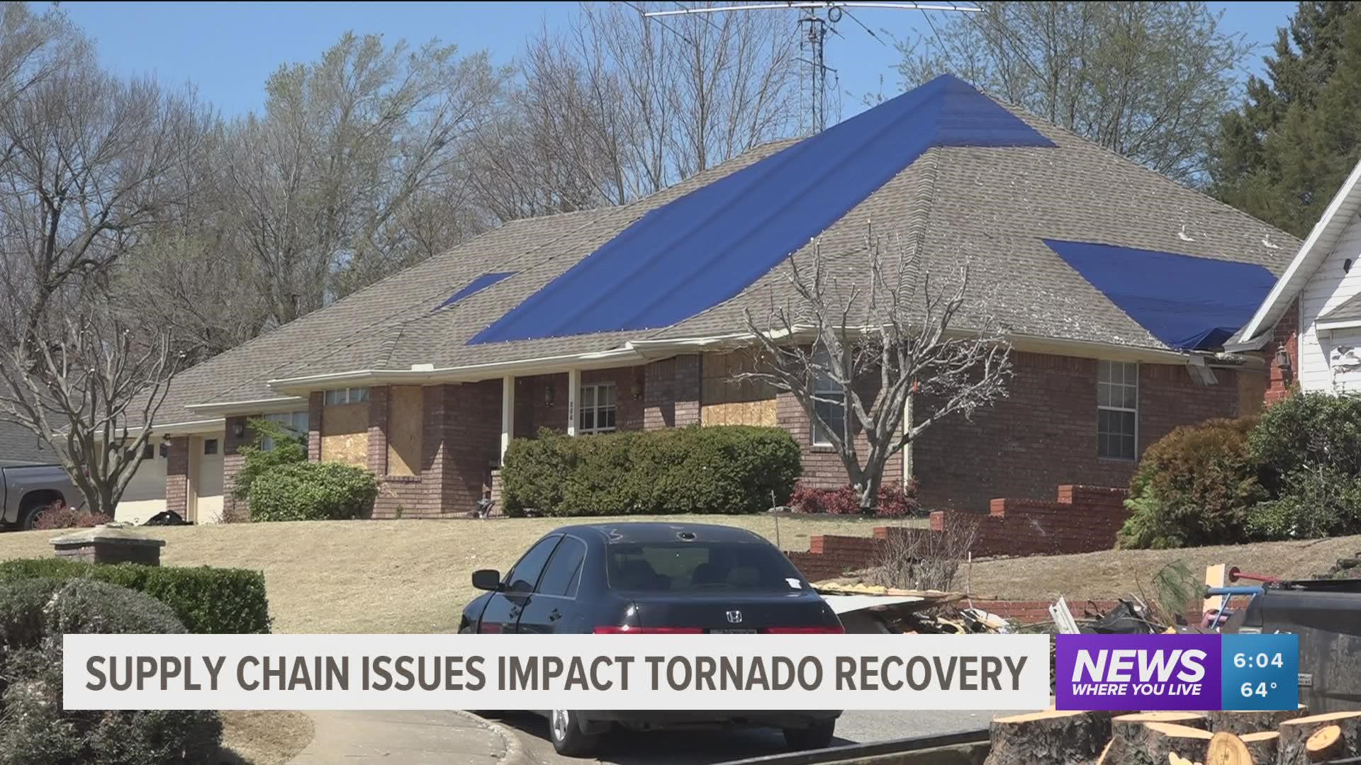 Local roofers say inflation is affecting construction materials needed for repairs from the Wednesday, March 30, tornado.