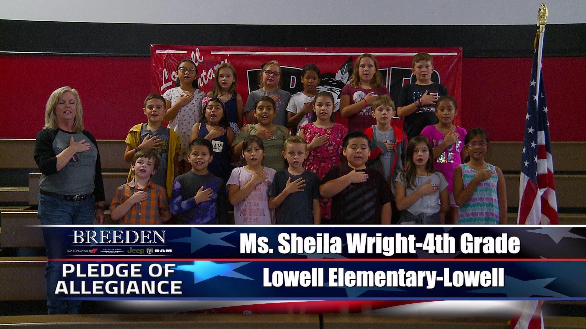 Ms. Sheila Wright  4th Grade Lowell Elementary  Lowell
