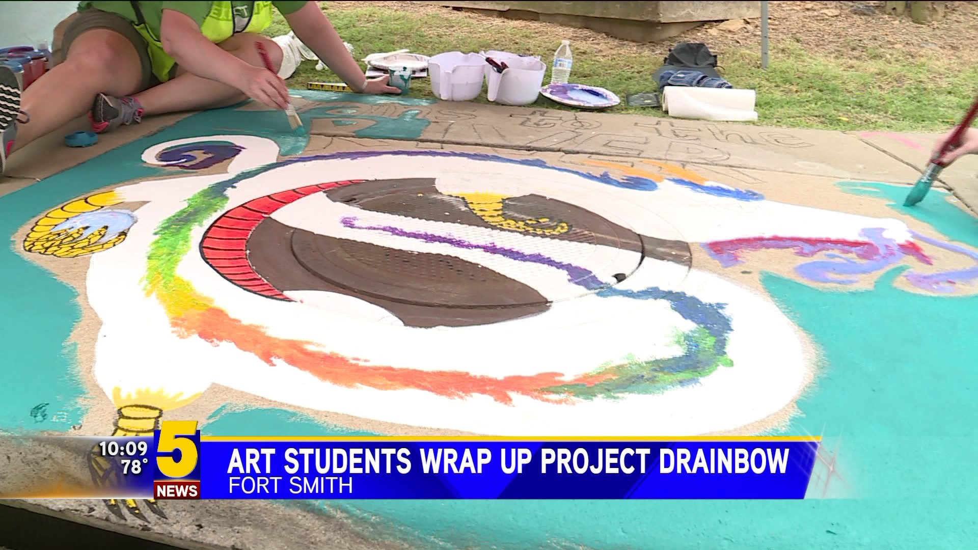 Arts Students Wrap Up Project Drainbow
