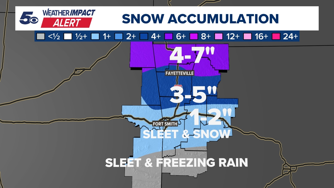 Snow Ar How much snow did Arkansas get? | 5newsonline.com