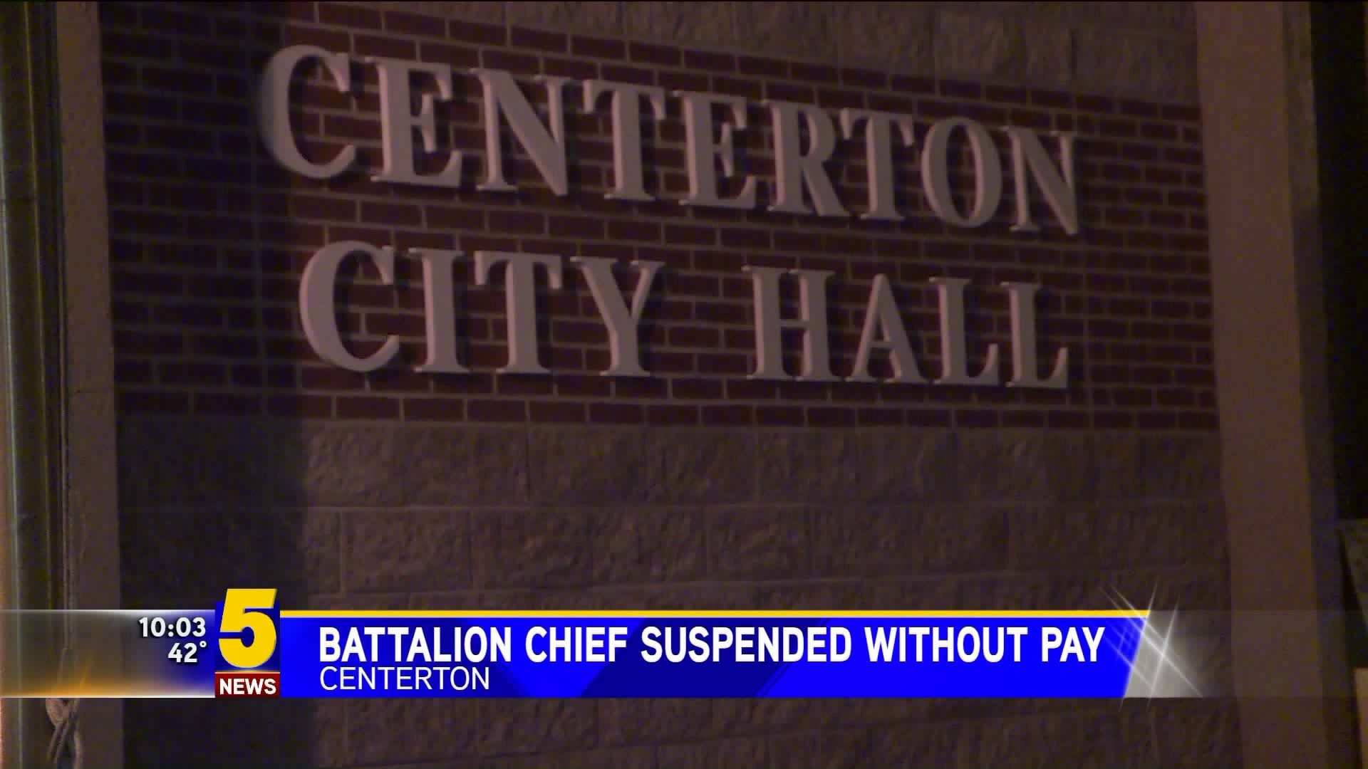 Battalion chief suspende without pay