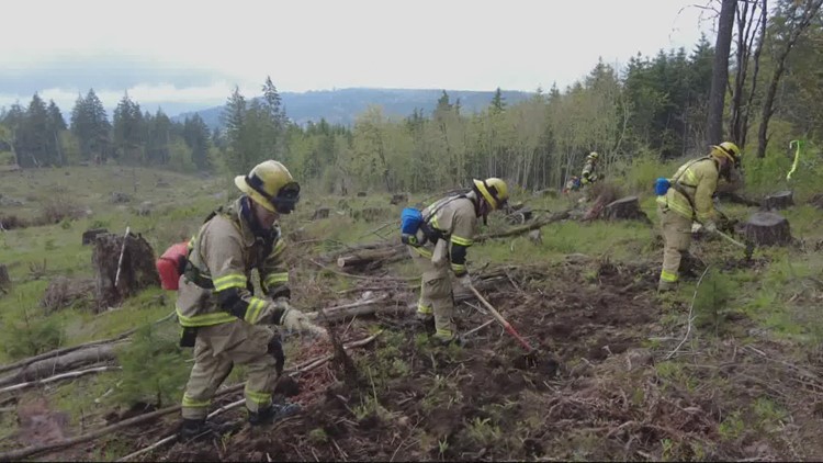 Portland-area firefighters spend month training for potentially busy wildfire season