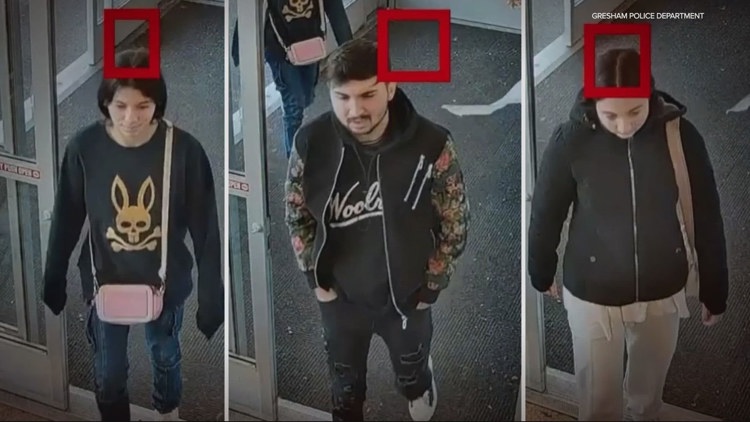 Gresham police seek suspects caught on camera installing credit card skimmers