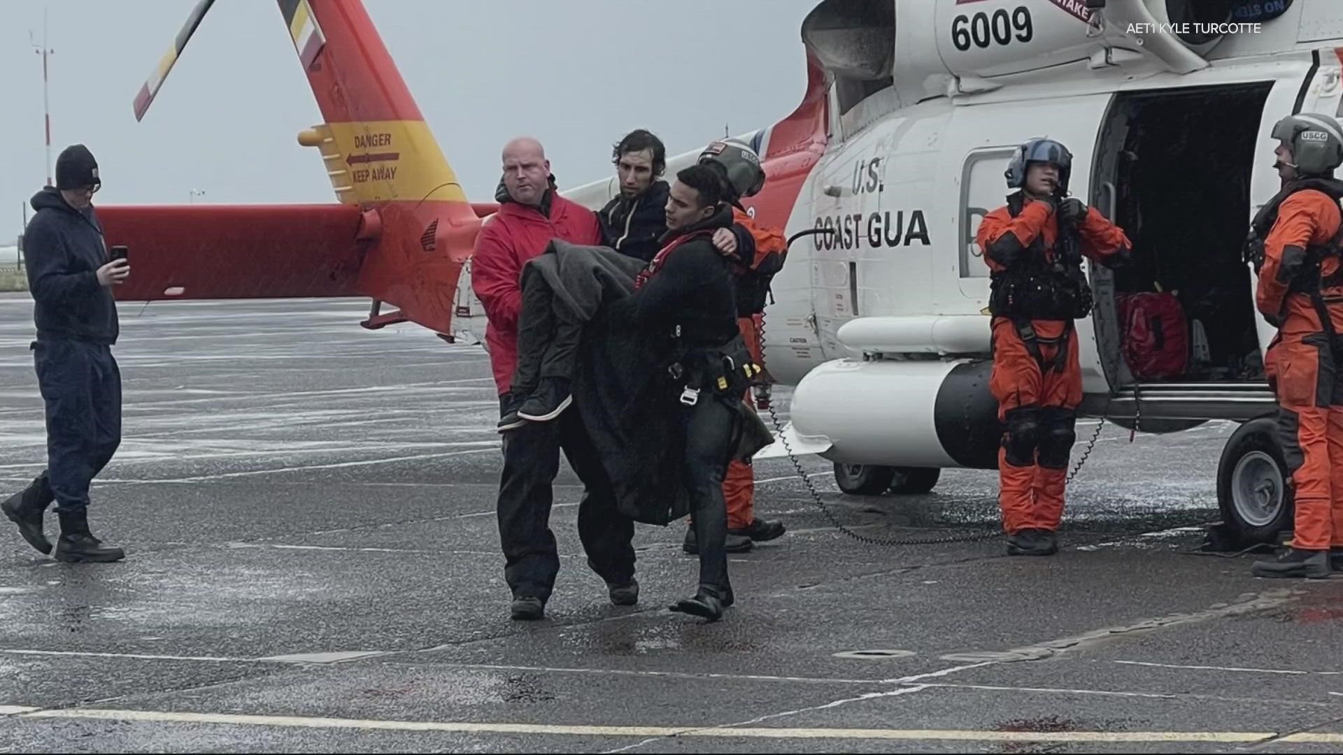 The man who left a dead fish on the porch of the Goonies house is the same man who was rescued by the Coast Guard Friday after his stolen boat flipped, police said.